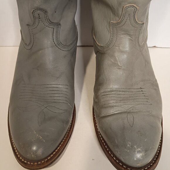 1980s ACME DINGO Western 14" Boots Men's 11D Style 5113 Gray Leather *Read - Picture 4 of 15